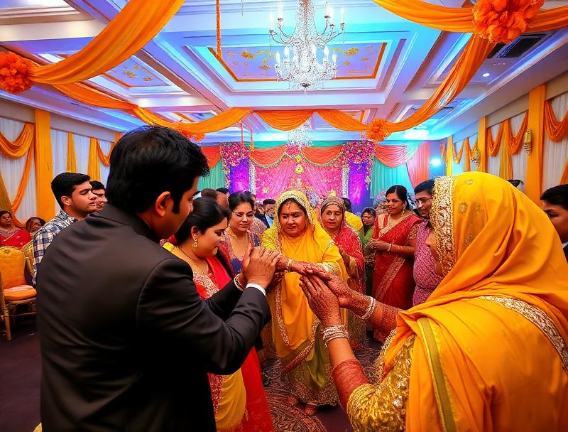 Mehndi and Mayoon colorful decorations