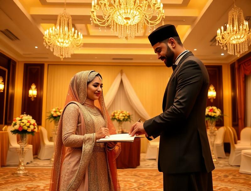 Nikkah ceremony hall setup