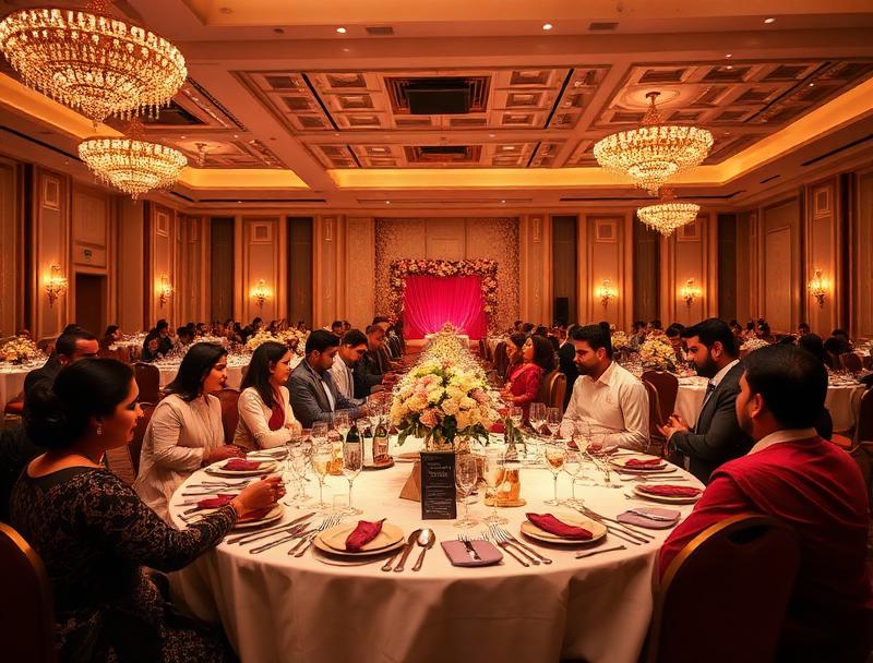 Walima dinner elegant table settings